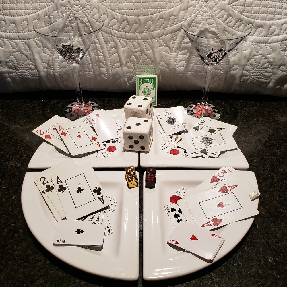 Martini Glasses/Card Gaming Bundle.
